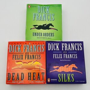 Dick Francis Felix Francis Audiobook CD Lot Under Orders Dead Heat Silks Penguin
